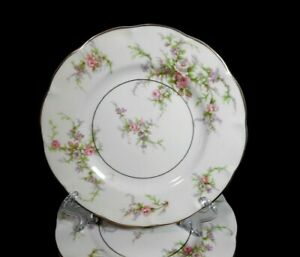 【送料無料】キッチン用品・食器・調理器具・陶器 アイン・セオドア・ハビランドニューヨークロザリンデフローラルサラダプレートEignt Theodore Haviland, New York, Rosalinde Floral Salad plates 7-1/2 EUC