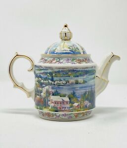【送料無料】キッチン用品・食器・調理器具・陶器　ジェームズサドラーメイドイングランド塩ケトルビューティーポットチャイナJames Sadler Made In England Salt Kettle View Teapot China EC｜hokushin
