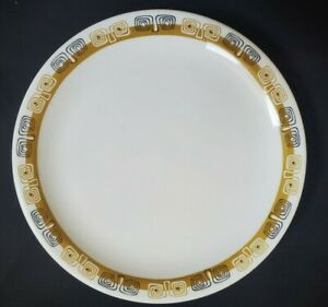 【送料無料】キッチン用品・食器・調理器具・陶器　シェナンゴ中国ミッドセンチュリーブラックゴールド幾何学模様パンバタープレートSHENANGO CHINA MID CENTURY BLACK GOLD GEOMETRIC SET OF 4 BREAD & BUTTER PLATES