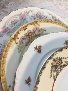 【送料無料】キッチン用品・食器・調理器具・陶器　ヴィンテージミスマッチ中国サラダプレートウェディングシャワーピンクグリーンフローラル4 - Vintage Mismatched China Salad Plates Wedding Shower Pink Green Floral #71 13,286円