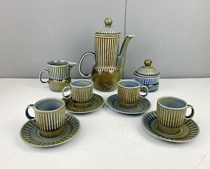 【送料無料】キッチン用品・食器・調理器具・陶器　希少ヴィンテージアイルランドウェイド磁器コーヒーポットカップ砂糖ミルクジャグセットRare Vintage Irish Wade Porcelain Coffee Pot & Cups, Sugar, Milk Jug Set DB03