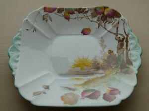 【送料無料】キッチン用品・食器・調理器具・陶器　シェリーケーキプレート「紅葉」パターンShelley Cake Plate : Autumn Leaves : Pattern 11724