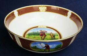 【送料無料】キッチン用品・食器・調理器具・陶器　ロイヤルウスター大きな骨中国ゴルフボウルメルビンバックリーRoyal Worcester large bone china 9'' GOLFING bowl Melvyn Buckley