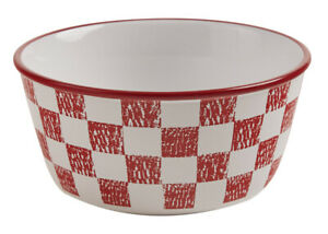 【送料無料】キッチン用品・食器・調理器具・陶器　チキンコープレッドチェックディナーウェアシリアルボウルのセットChicken Coop Red Check Dinnerware - Set of 4 Cereal Bowls