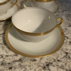 送料無料 キッチン用品 食器 調理器具 陶器 セオドアハヴィランドリモージュフランスティーカップソーサーゴールドリムセットtheodore Cups Saucers Haviland Rim Limoges France 3 キッズ用食器 Tea Cups Saucers Gold Rim Set Hokushin