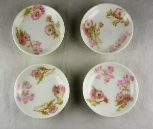 【送料無料】キッチン用品・食器・調理器具・陶器　ハビランド・リモージュフランスン・ポルテリン・バター・パッツピンク・ハイズ4 Haviland Limoges French Porcelain Butter Pats - Pink Daisies