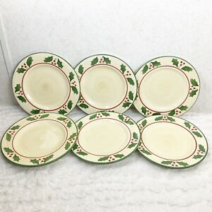 【送料無料】キッチン用品・食器・調理器具・陶器　ターゲットホームビクトリアンホリーディナープレートクリスマスホリデーTarget Home Victorian Holly 6 Dinner Plates 10 1/2” Christmas Holiday