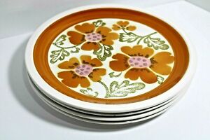 【送料無料】キッチン用品・食器・調理器具・陶器　ヴィンテージ年代三笠セラストーン露滴ディナープレートSet Of 4 Vintage 1970s Mikasa Cera Stone Dewdrop Dinner Plates 10 1/2 #D1251