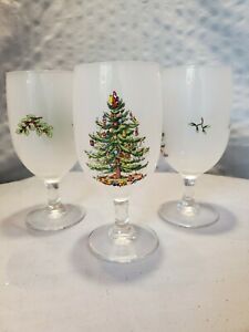 【送料無料】キッチン用品・食器・調理器具・陶器　スポデクリスマスツリーフロストオンスメガネSpode Christmas Tree Frosted 14 oz Glasses