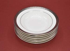 【送料無料】キッチン用品・食器・調理器具・陶器　エインズリーツールプラチナ協奏曲セットインチリムスープボウルブランド新Aynsley Tooled Platinum Concerto Set Of Six 7 Inch Rimmed Soup Bowls Brand New