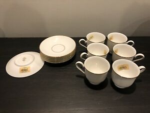 【送料無料】キッチン用品・食器・調理器具・陶器 レノックスハンナゴールドデビューセットカップとオリジナルステッカー付きソーサーLenox HANNAH GOLD Debut Set of 6 Cups And Saucers With Original Stickers|hokushin
