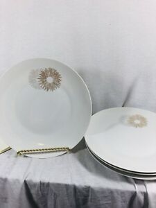 【送料無料】キッチン用品・食器・調理器具・陶器 大インチのセットローゼンタール大陸ドイツディナープレートサンバーストSet Of 4 Large 10.5” Rosenthal Continential Germany Dinner Plates Sunburst|hokushin