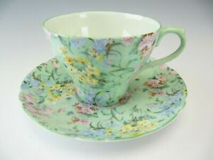 【送料無料】キッチン用品・食器・調理器具・陶器 シェリーカップソーサーニューケンブリッジシェイプメロディチンツShelley Cup & Saucer New Cambridge Shape Melody Chintz|hokushin