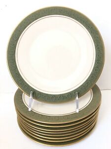 【送料無料】キッチン用品・食器・調理器具・陶器 フランシスコ会アンティークグリーンサラダまたはデザートプレート、セットFranciscan Antique Green Salad Or Dessert Plate, Set Of Nine|hokushin