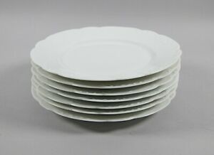 【貨物輸送無料】勝手もと装置・食器・膳立て物の具・瀬戸もの ハビランド・チャイナ・マルセイユオール・ホワイト・ランチョンプレートのロット7pc Lot of Haviland China MARSEILLE-ALL WHITE Luncheon Plates