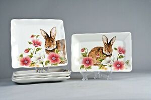 【送料無料】キッチン用品・食器・調理器具・陶器 マックスセラスプリングコレクションディナープレート、プラッターピンクの花MAXCERA SPRING COLLECTION (4) 11 Dinner Plates, Platter NWT Pink Flowers|hokushin