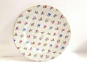 【送料無料】キッチン用品・食器・調理器具・陶器　シェリーフローラルチンツプレート細骨中国カーライル形状ゴールドトリムSHELLEY FLORAL CHINTZ 8 PLATE FINE BONE CHINA CARLISLE SHAPE GOLD TRIM H-T-F｜hokushin