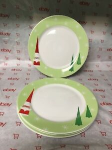 【貨物輸送無料】勝手もと装置・食器・膳立て物の具・瀬戸もの Set of 4 Rosanna Studio Christmas Tree \u0026amp; Santa Dinner Plates