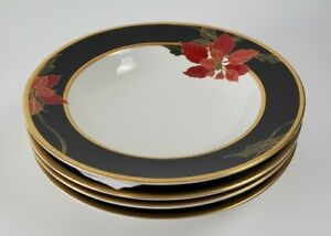 【送料無料】キッチン用品・食器・調理器具・陶器　ミカサクリスマスイブスープボウルセット未使用に見えるMikasa CHRISTMAS EVE Soup Bowls Set of 4 ~ Appears Unused
