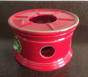 【送料無料】キッチン用品・食器・調理器具・陶器 ドイツヴィンテージレッドセラミックキャンドルホルダーとライオンズヘッドレアWaechtersbach Germany Vintage Red Ceramic Candle Holder With Lions Head  Rare