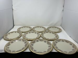 【貨物輸送無料】勝手もと装置・食器・膳立て物の具・瀬戸もの レノックスベルサイユセットサラダプレート優れたただし書きLenox USA Versailles Set of 9 Salad Plates 8 1/4 Excellent Condition