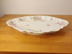 【送料無料】キッチン用品・食器・調理器具・陶器 アンティークコロネリモージュフランスピンクフローラルホタテ大型サービングディッシュAntique Coronet Limoges France Pink Floral Scalloped Large 16 Serving Dish