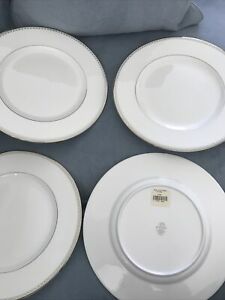 【貨物輸送無料】勝手もと機材・食器・膳立て手道具・瀬戸もの レノックスパールプラチナセット枚のディナープレートミントクラシックLenox Pearl Platinum Set of 4 DINNER PLATES MINT! Classic USA