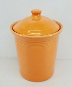 【貨物輸送無料】勝手もと装置・食器・膳立て手道具・瀬戸もの フィエスタ御召しもの大型キャニスタークロックリッドタンジェリンオレンジ新FIESTA WARE large CANISTER CROCK LID tangerine orange NEW