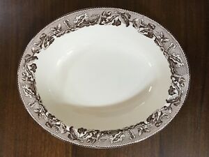 【貨物輸送無料】御厨子所備品・食器・膳立て物の具・瀬戸もの ウィリアムズ・ソノマ・プリマス・ウェッグウッド・ブラウン・オーバル・ベジタブルサービング・ボウルWilliams Sonoma PLYMOUTH Wedgwood Brown Oval Vegetable/Serving Bowl 11 3/4