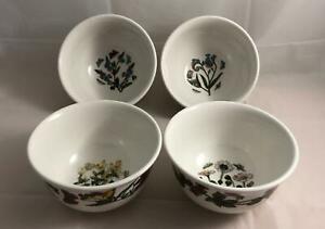 【送料無料】キッチン用品・食器・調理器具・陶器　ポルトメイリオン植物園丼セット複数の花モチーフSet of 4 Portmeirion Botanic Garden Rice Bowls (multiple flower motifs)｜hokushin