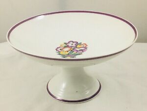 【貨物輸送無料】勝手もと装置・食器・膳立て物の具・瀬戸もの ベルナルドーパープルブーケケーキサンドイッチスタンドコンポートBernardaud - Purple Bouquet - cake / sandwich stand compote 23珊