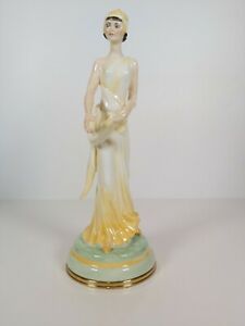 【貨物輸送無料】御厨子所備品・食器・膳立て物の具・瀬戸もの ペギー・デイヴィス・アール・デコ・フィギュア「ダフネ」、高さPeggy Davis Art Deco Figurine  Daphne, Appr.26糎 Tall