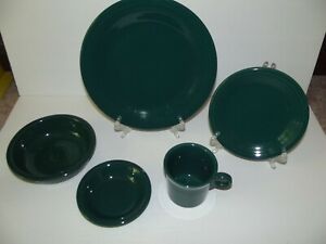 【貨物輸送無料】勝手もと装置・食器・膳立て手道具・瀬戸もの カップスープシリアルボウルディナーサラダプレート亜米利加ホーマーラフリンフィエスタエバーグリーンCup Soup Cereal Bowl Dinner Salad Plate HLC USA Homer Laughlin Fiesta Evergr