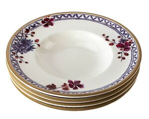 【貨物輸送無料】勝手もと装置・食器・膳立て物の具・瀬戸もの ヴィルロイボッハアルテサーノプロヴァンスラベンダーラージリムスープボウルセットVilleroy \u0026amp; Boch Artesano Provencal Lavender Large Rim Soup Bowl 10 Set of 4