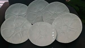 【送料無料】キッチン用品・食器・調理器具・陶器　美しいセットリモージュホワイトオイスタープレートBeautiful set of 6 Limoges White Oyster Plates 27cm