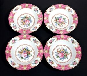 【送料無料】キッチン用品・食器・調理器具・陶器　ロイヤルアルバートレディカーライルリムスープボウル4 Royal Albert Lady Carlyle Rimmed Soup Bowls
