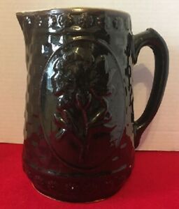 【送料無料】キッチン用品・食器・調理器具・陶器　ホワイトホール小さな茶色のカーネーションピッチャー美しいストーンウェアWHITE HALL SP&S CO. SMALL BROWN CARNATION PITCHER * BEAUTIFUL * STONEWARE