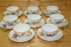【送料無料】キッチン用品・食器・調理器具・陶器 手描きシェイファーカップソーサーHand Painted By E. E. Shaffer (8) Cups, 2 1/8 & (8) Saucers, 6