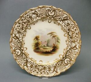 【送料無料】キッチン用品・食器・調理器具・陶器　コールポートデザートプレート、A Coalport Dessert Plate, c.1840