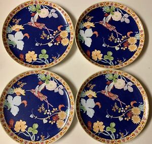【送料無料】キッチン用品・食器・調理器具・陶器　イギリス製のつのジャワハチドリサラダデザートプレートのセットSET OF 4 SPODE JAVA HUMMINGBIRD SALAD DESSERT PLATES MADE IN ENGLAND