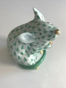 【送料無料】キッチン用品・食器・調理器具・陶器　ヘレンド磁器マウスグリーンフィッシュネットミントHerend Porcelain Mouse Green Fishnet Mint!｜hokushin
