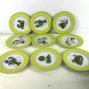【送料無料】キッチン用品・食器・調理器具・陶器　パンプレートのモッタヘデセットの果実Fruits of the Sea Mottahedeh Set of 9 Bread Plate 6.5