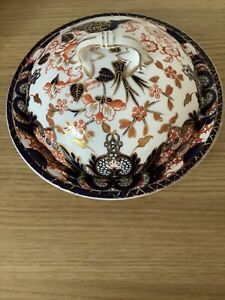 【送料無料】キッチン用品・食器・調理器具・陶器　珍しいアンティークロイヤルクラウンダービーキングスパターンマフィンディッシュカバー。Rare Antique ROYAL CROWN DERBY 'Kings Pattern 383' Muffin Dish & Cover. c188
