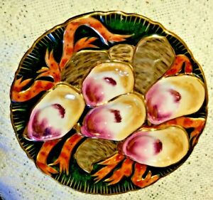 【貨物輸送無料】勝手もと装置・食器・膳立て手道具・瀬戸もの アンティークウェルターキオイスターセラミックプレートAntique 5 Well Turkey Oyster Ceramic Plate