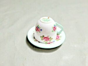 【貨物輸送無料】勝手もと装置・食器・膳立て物の具・瀬戸もの レアシェリーミニチュアミニティーカップソーサーセット Rare Shelley Miniature Mini TeaCup \u0026amp; Saucer Set