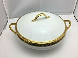 【貨物輸送無料】勝手もと装置・食器・膳立て物の具・瀬戸もの ヴィンテージランテルニエリモージュゴールドスープチューリーンVintage A Lanternier Limoges  Gold Soup Tureen