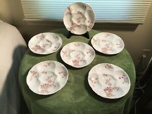 【貨物輸送無料】勝手もと設備・食器・膳立て手道具・瀬戸もの アンティーク・ハビランド・リモージュウェルオイスター一皿分の料理年月日属するAntique Haviland Limoges 5 Well Oyster Dishes 1800’s-6 Included 7 3/4”