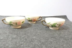 【貨物輸送無料】御厨子所備品・食器・膳立て物の具・瀬戸もの フランシスカン乾荒原サクラ色珈琲や紅茶優勝杯の主としては、イングランドで作られた優れたLot of 3 Franciscan Desert Rose Coffee or Tea Cups Made インチ England Excellent