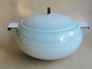 【貨物輸送無料】御厨子所装具・食器・膳だて物の具・瀬戸もの ビスタアレグレヴェネツィアパターン蓋付き添い人蔬菜一皿分の料理ペパーミント未当てはめるVISTA ALEGRE VENEZIA PATTERN LIDDED VEGETABLE DISH  - MINT \u0026amp; UNUSED (Ref6028)