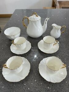 【貨物輸送無料】御厨子所備品・食器・膳立て物の具・瀬戸もの レアアンティーク・ワイルマン・フォーリー・プレシェリー・デミタッセ・コーヒーセットフォーリーシェイプRARE Antique Wileman Foley Pre Shelley Demitasse Coffee Set ‘Foley’ Shap